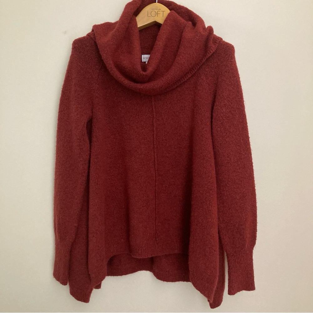 Yet Again Rusty Red Cowl Neck Sweater Size Small